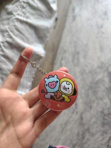 BT21 Round Tin Box Keychain