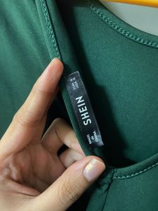 Green Fit &amp; Flare Mini Dress