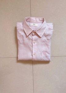 Uniqlo light Pink Linen Shirt Thrift
