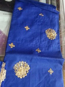 Blue &amp; Gold Embroidered Salwar Suit