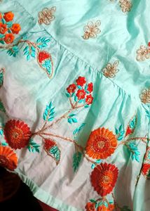 Embroidery Full Flair Gown
