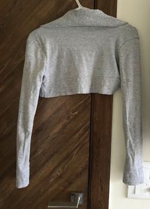 Gray Cropped Shrug