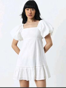 Nuon By Westside White Square Neck Dress