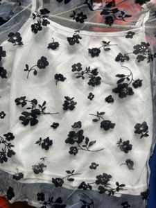 Floral Organza Sleeve Top
