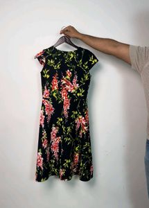 Classy Floral Fir And Flare Dress