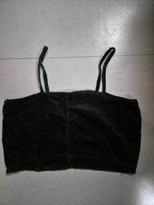 Black Velvet Cami Crop Top