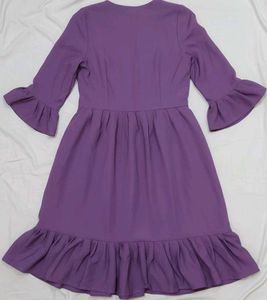 Cute Purple Ruffle Dress