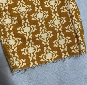 Mustard Floral Print Women’s Trouser