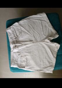 Combo Of Grey Top And White Shorts