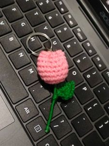 Crochet Tulip Keychain 🌷