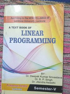 Linear Programming Textbook - Lucknow University