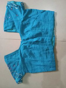 Teal Embellished Saree