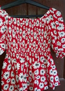 Floral Red Top