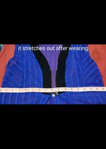 Beautiful Blue lace cape type top for women / girls