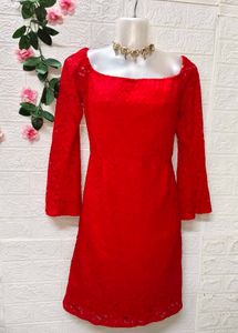 Size M/L 🎁Buy 2 Get 1 Free 🎁Red Lace Mini Dress