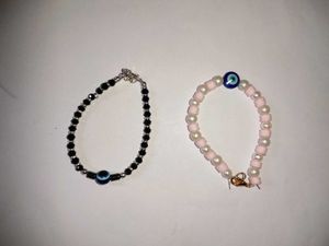 Evil Eye Beaded Bracelet Set + 2 nose rings free