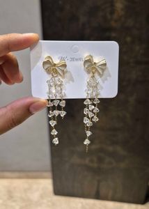 Butterfly Pearl Tassel Earrings