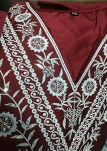 Women V Neck Kurti