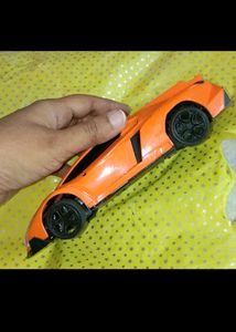 Vibrant Orange Coloured Car Toy Battery Operated