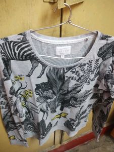 Animal Print Long Sleeve Top