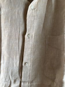 Linen Blend Button-Down Shirt