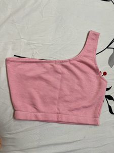 BIRCH One Shoulder Cropped Top