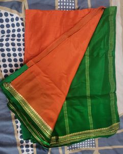 Mysore crepe silk Saree with Embroidered Blouse