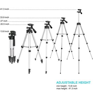 Tripod (Black, Supports Up to 3000 g)