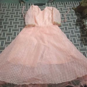 Elegant teenage girl frock gown