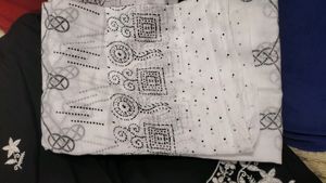 Lucknowi Embroidery Block Pure Cotton Suit