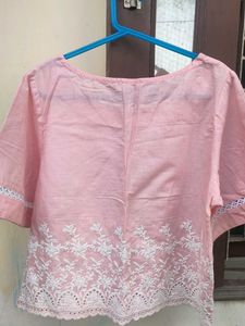 Pink Embroidered Top