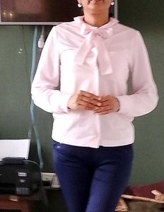 Pink,Ruffled Neck  ,Top