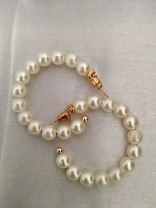 Pearl Hoop Earrings