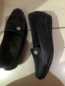 Black Wedge Loafers