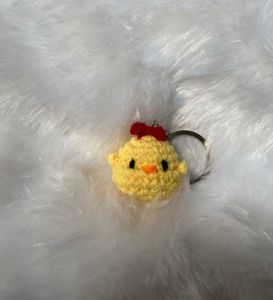 Tiny Chicken Crochet Keychain🐥