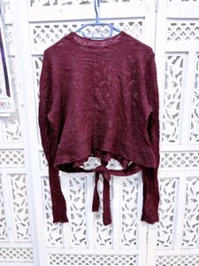 🎀Cute Knitted Front Tie Sweater B