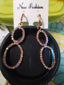 Long Oval Shape Earrings