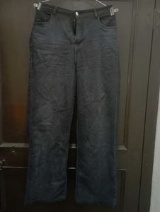 Black High Waist Wide Leg Jean