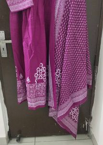New Unused PureCotton Cutdana Work Anarkali Suit