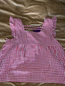 Savana red gingham top