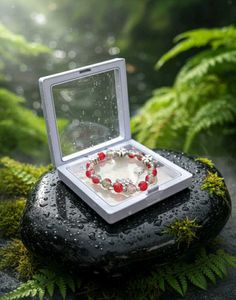 Red-green Beaded Bracelet