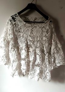 Lace Embroidery Cape Top