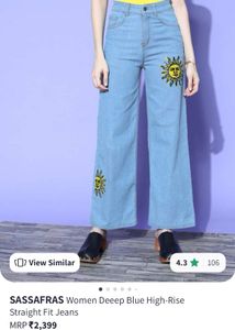 Sassafras High Rise Straight Fit Jeans