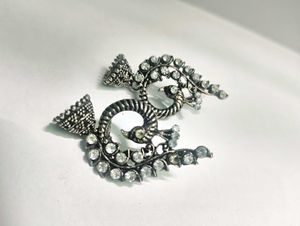 Peacock Jhumka Earrings