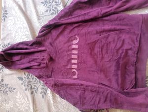 Shine Purple Velour Hoodie