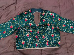 Floral Embroidered Cropped Blouse