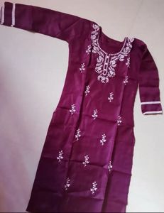 Chikan Embroidered Kurti