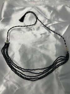 Black Beaded Statement Necklace