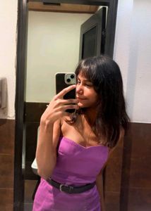 Purple Strapless Mini Dress