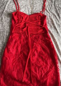 Red Lace Mini Dress